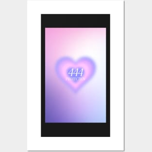 Angel Number 444 Heart Aura Posters and Art